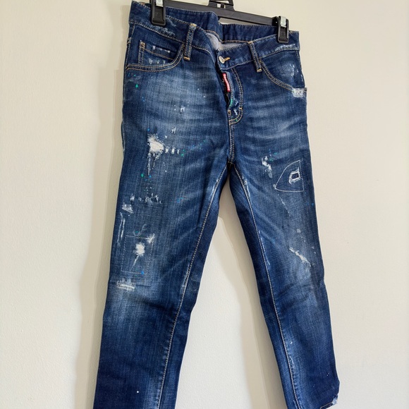 DSQUARED2 Women's Paint Cropped Jeans - Picture 3 of 5